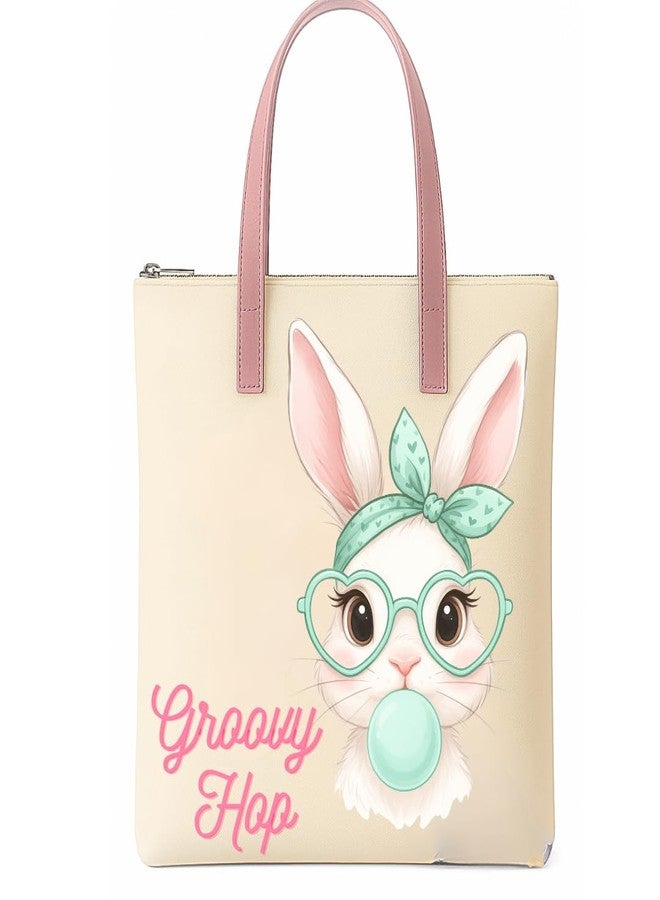 STRUTT Cotton Canvas Tote Bags for Women | Stylish Quirky Prints Shoulder Bag | Lightweight Spacious Handbag for College, Office, Shopping & Daily Use | Eco-Friendly Multipurpose Tote (Bunny) - Image 1